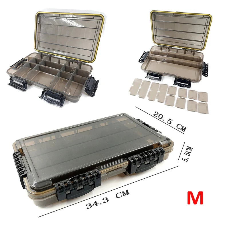 Large Capacity Waterproof Fishing Tackle Box For Hooks Lures