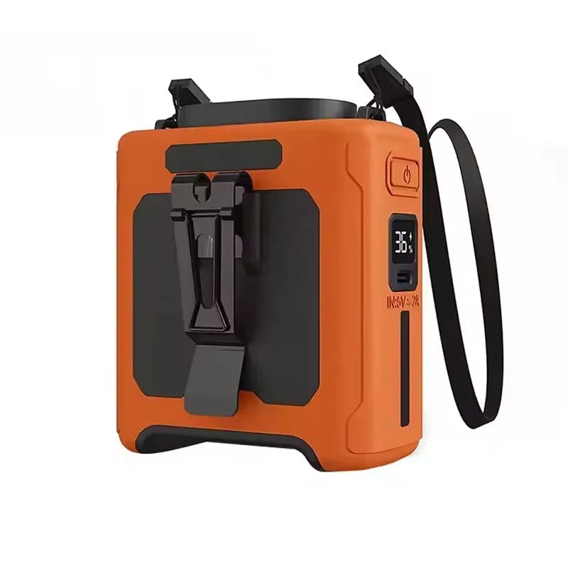 10000mAh Portable Waist Clip Fan Wearable Personal Fan 5 Speed