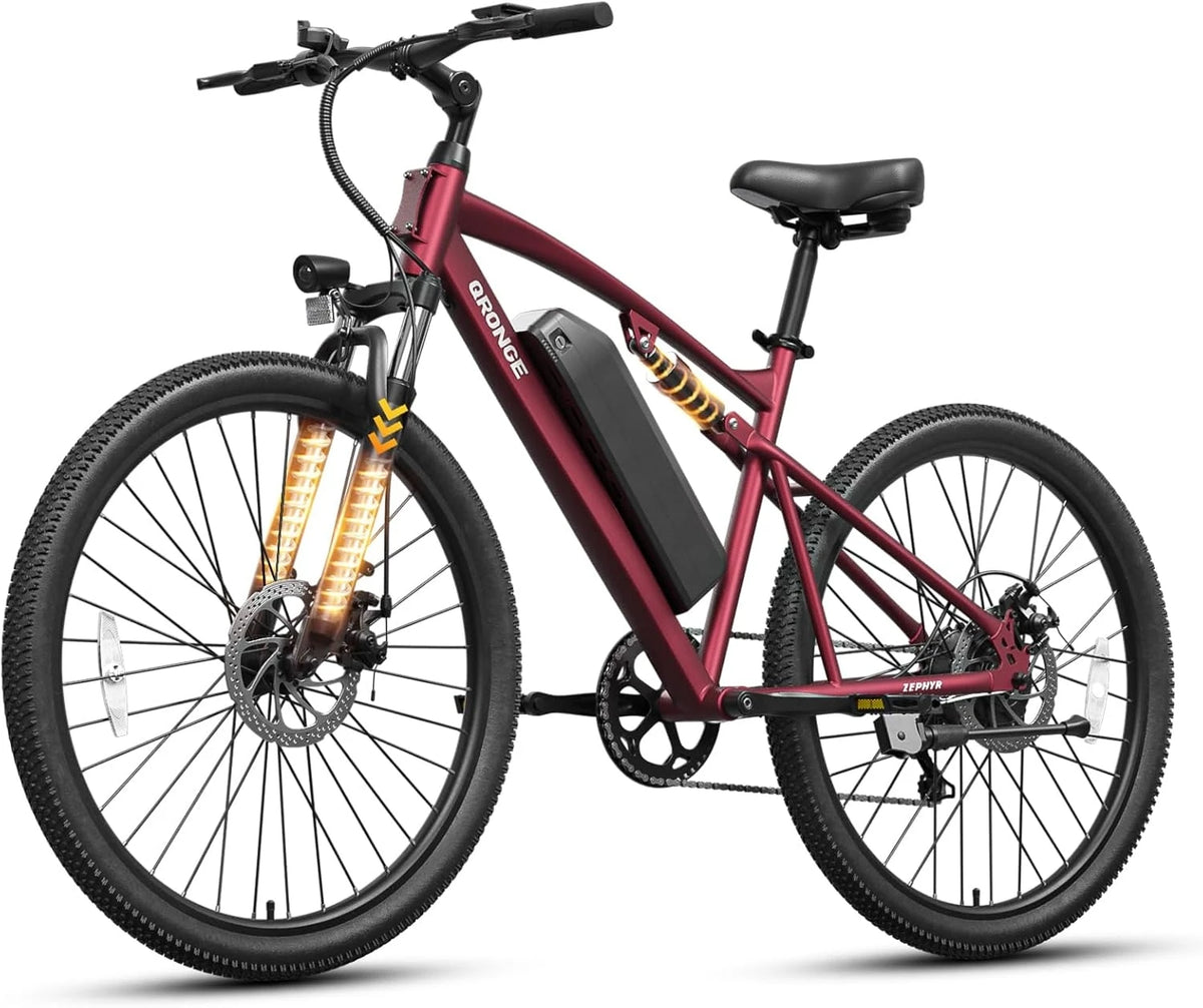 Qroonge Zephyr 1000W Peak Motor Full Suspension Mountain Ebike