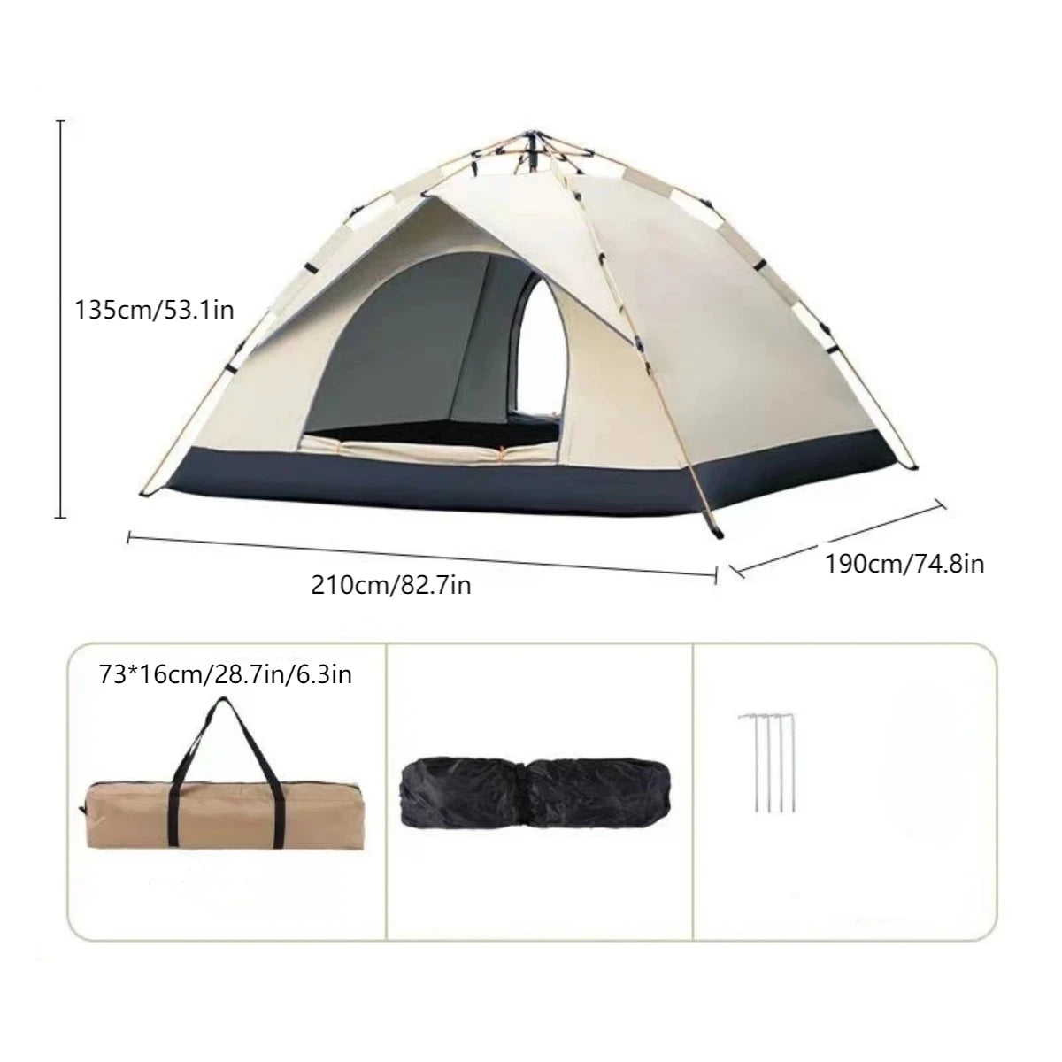 Pakicetus Outdoor Automatic Quick Opening Tent Rainproof Sunshine Proof