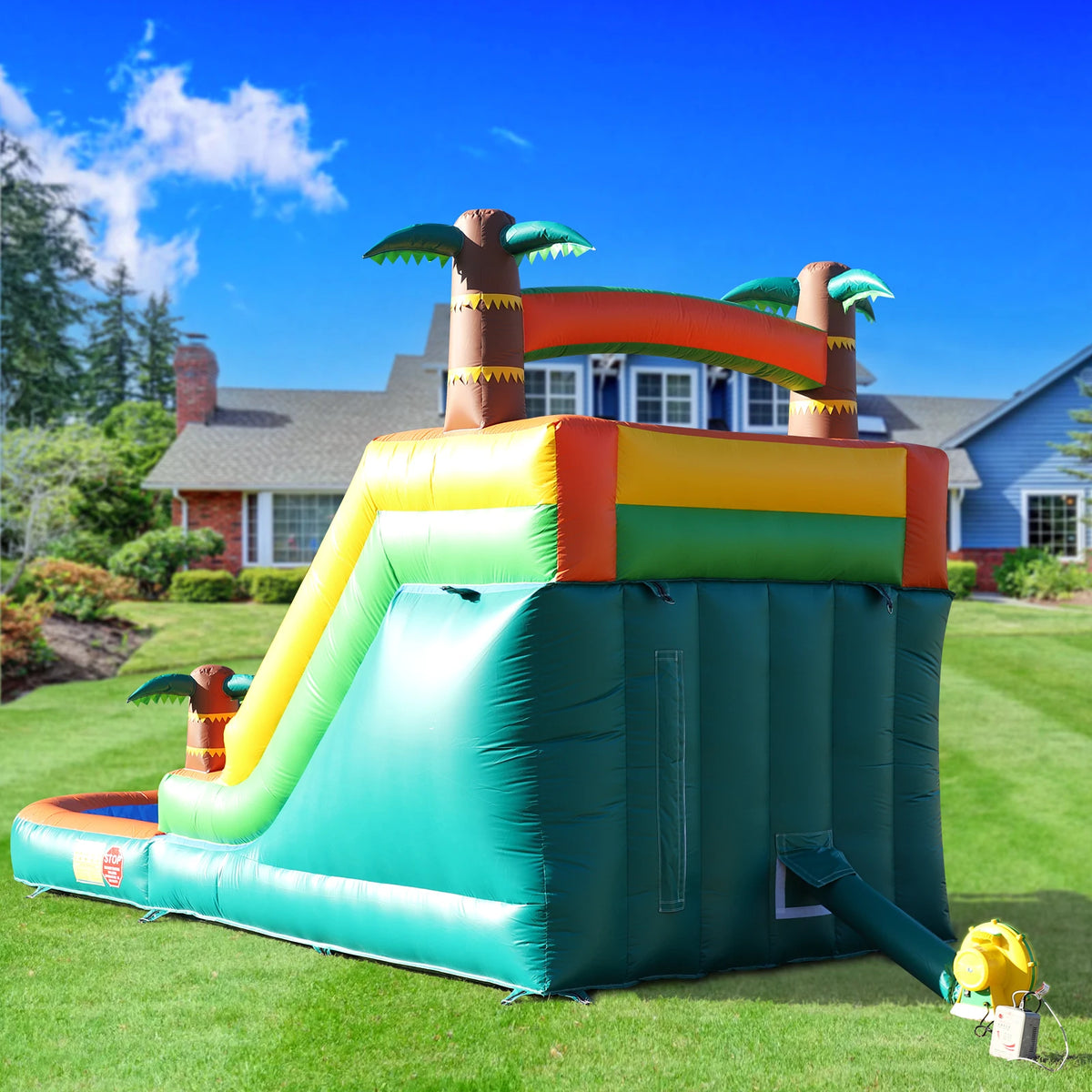 King50 Giant Commercial PVC Inflatable Water Slide With 950W Blower