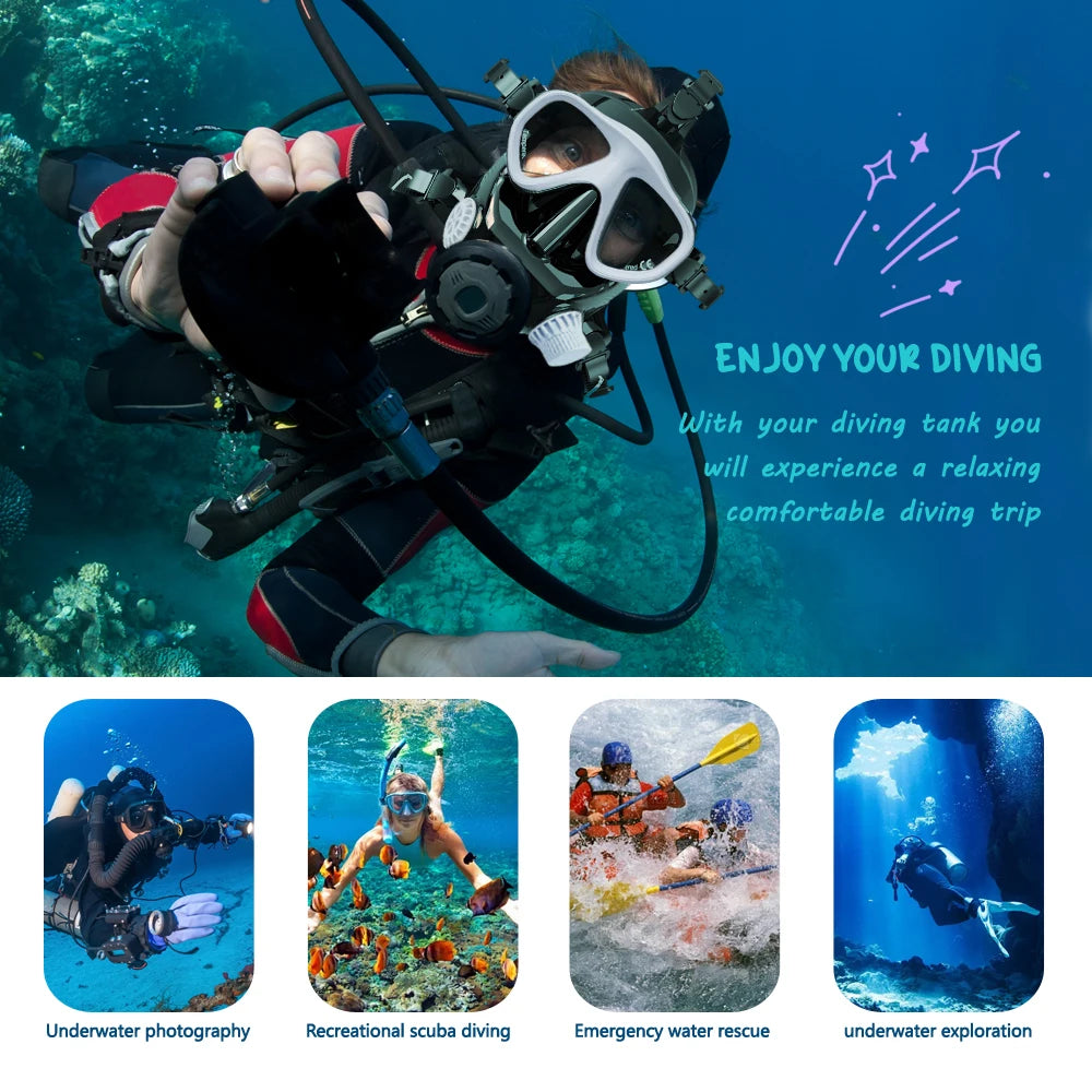 Smaco Full Face Snorkel Mask With Silicone 180 Degree View