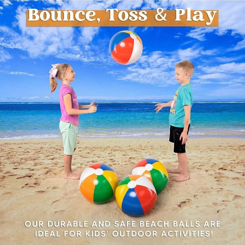 Joyfy 4 Pack Beach Balls Inflatable Pool Toys For Parties