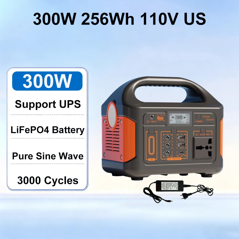 GaiaRay 460.8Wh LiFePO4 Portable Power Station Solar Generator