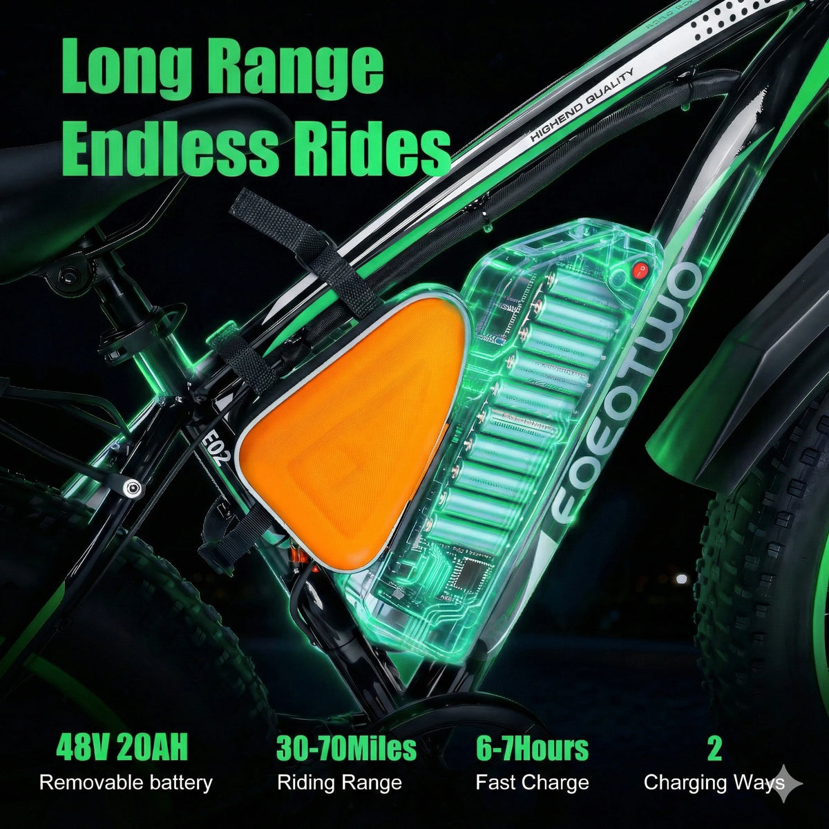 EOEOTWO Fat Tire Electric Bike For Adults 48V 20Ah 1000W Motor