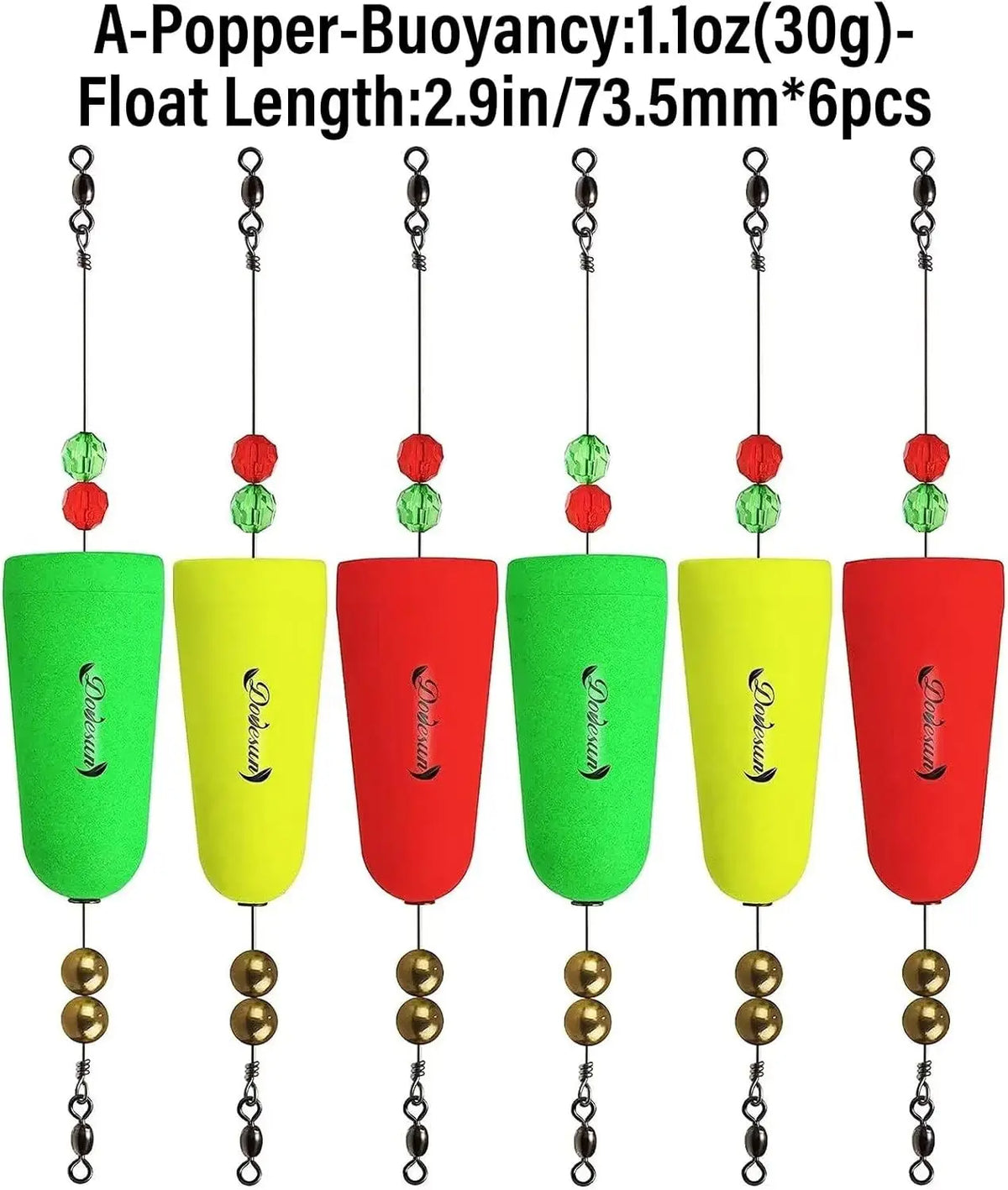 Three Shapes Popping Cork Fishing Floats Set for Saltwater Freshwater