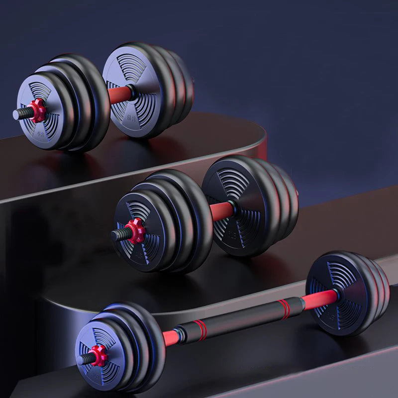 Adjustable Dumbbell Barbell Set With Anti Slip Grip Home Gym