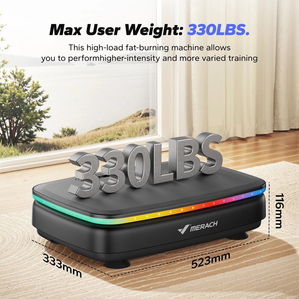 Merach Whole Body Vibration Plate Exercise Machine With Remote Control