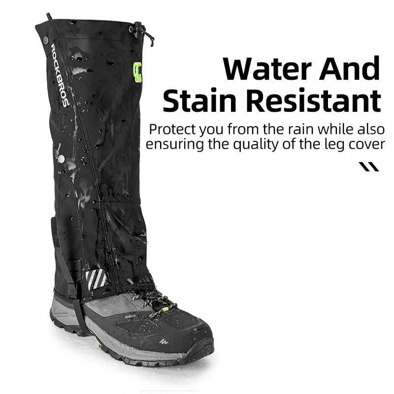 Rockbros Waterproof Outdoor Leg Gaiters For Hiking And Skiing