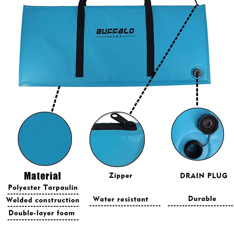 Insulated Fish Cooler Bag Leakproof Tackle Storage Tote