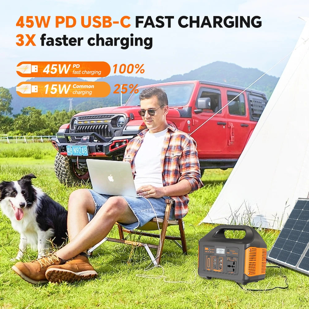 GaiaRay Portable Solar Generator 460.8Wh LiFePO4 Power Station