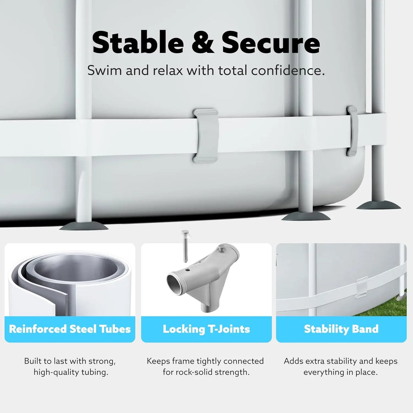 Joyfy Round Above Ground Pool Set With Filter Pump