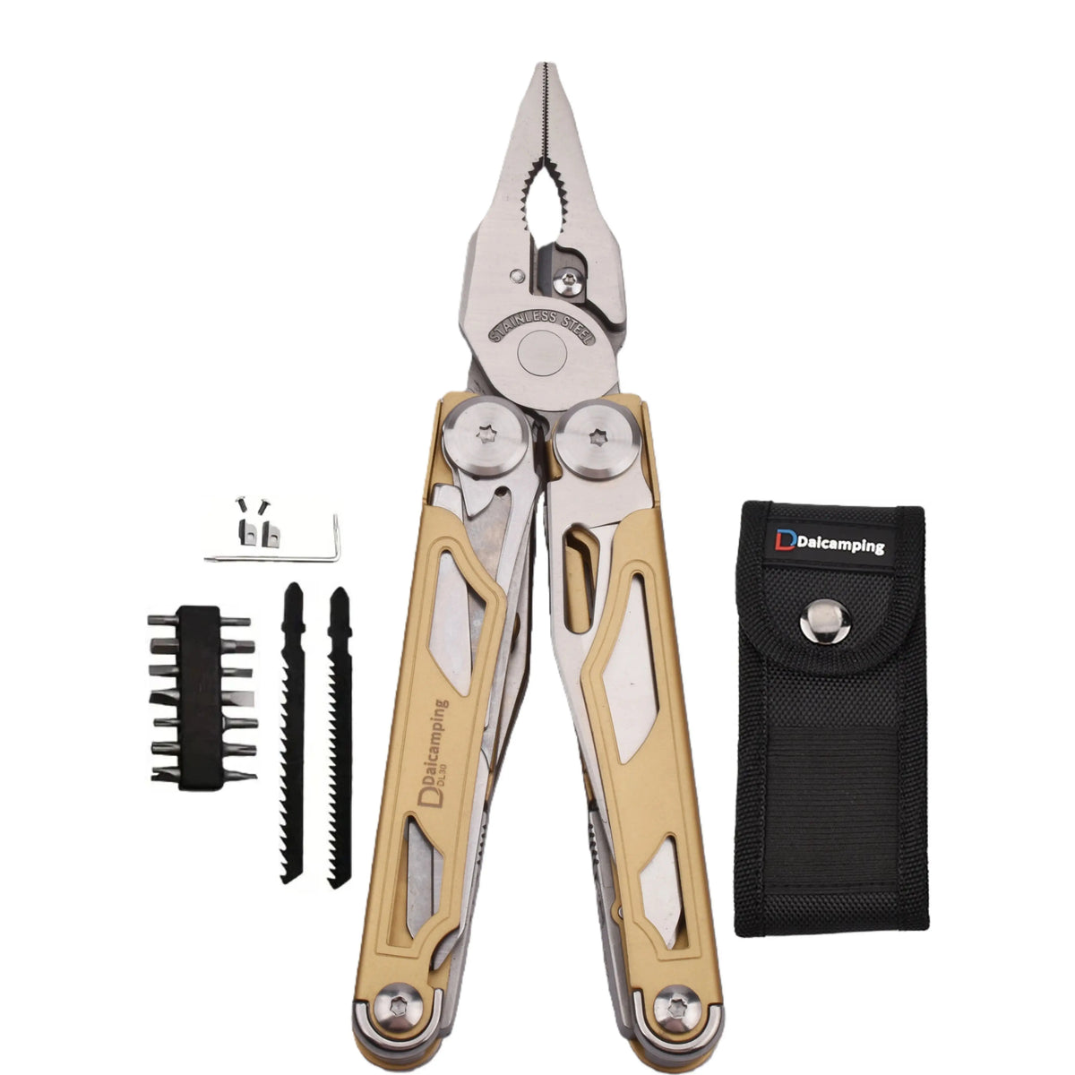 Daicamping Multifunctional Folding Pliers Stainless Steel EDC Multi Tool