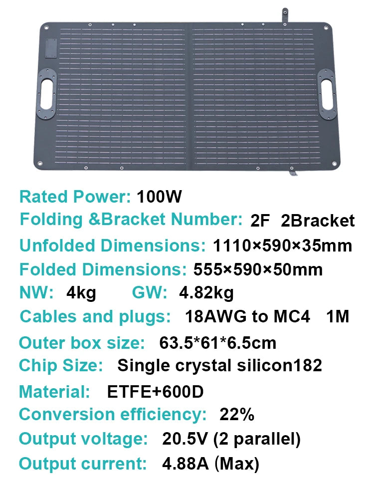Ctolity Foldable Flexible Monocrystalline Solar Panel