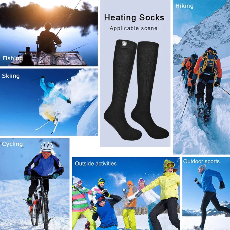Savior Heated Socks Rechargeable Warm Winter Socks Outdoor Sports