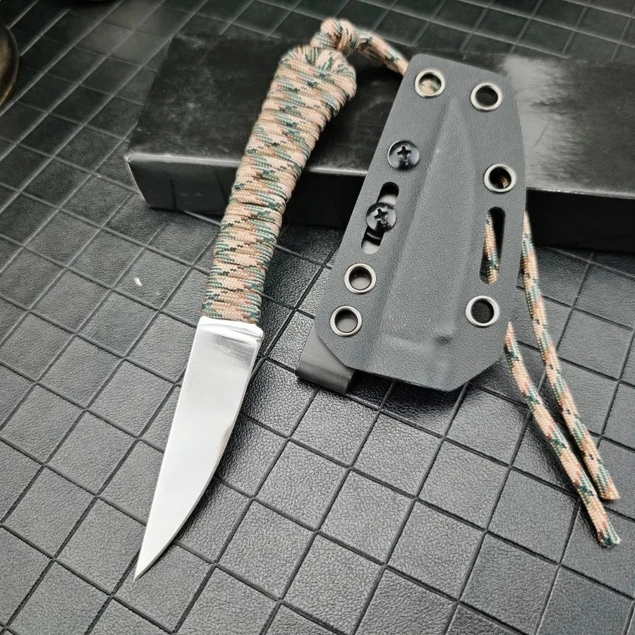 DIY Supplies Outdoor Hunting Knife With Sheath MKC 440C Blade