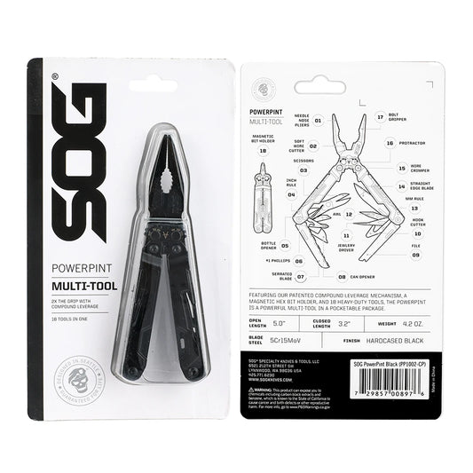 SOG PowerPint 18 In 1 Pocket Multi Tool Stainless Steel