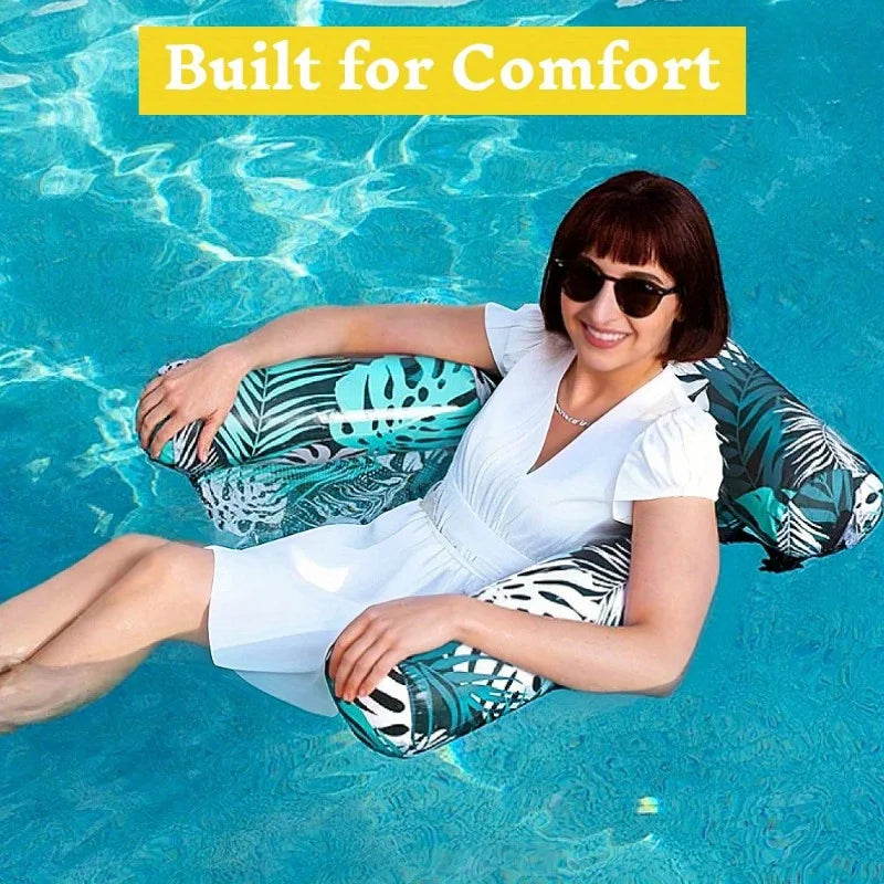 Joyfy Leaf Pool Chair Inflatable Lounger For Adults Beach Lake
