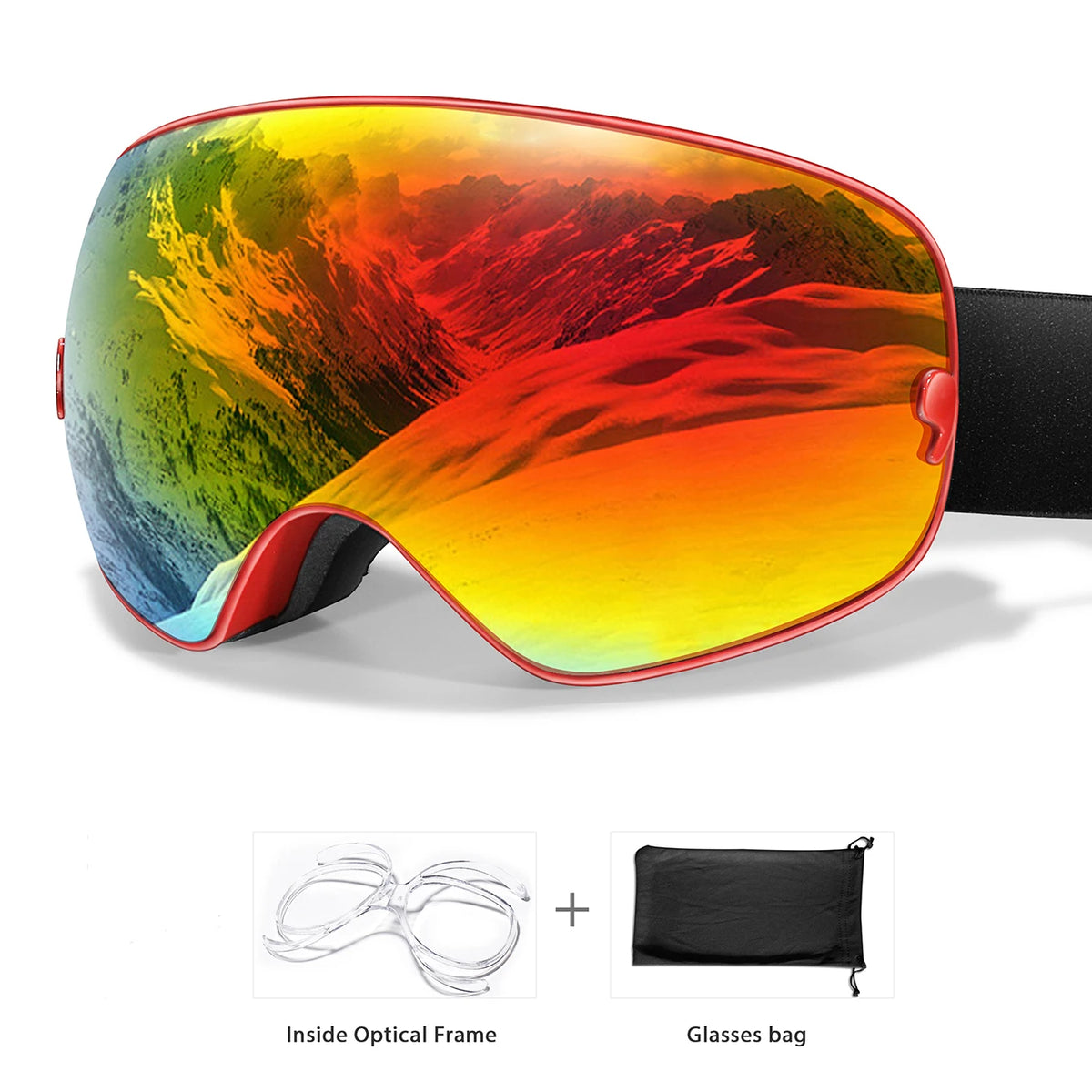 Unisex Winter Ski Goggles With UV400 Antifog Protection
