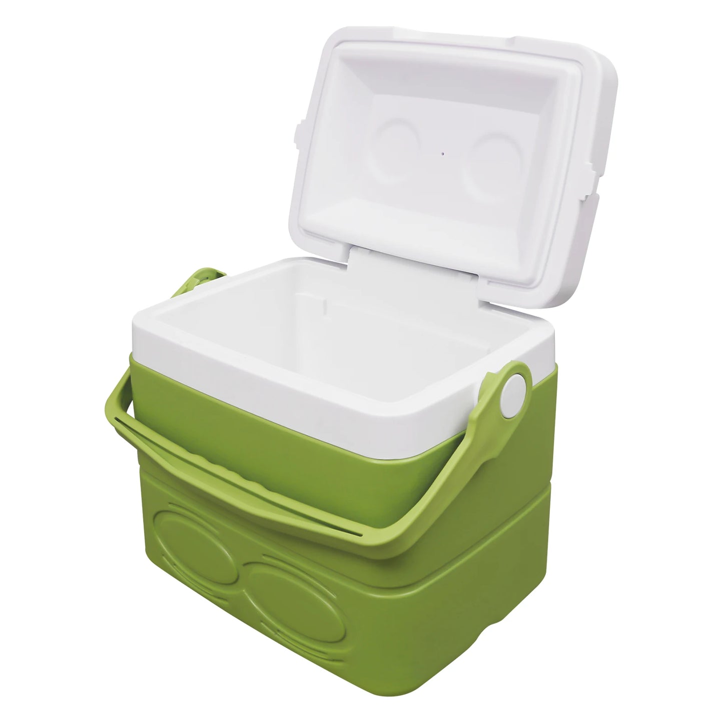 Portable Insulated Cooler With Cup Slots And Handle For Beach