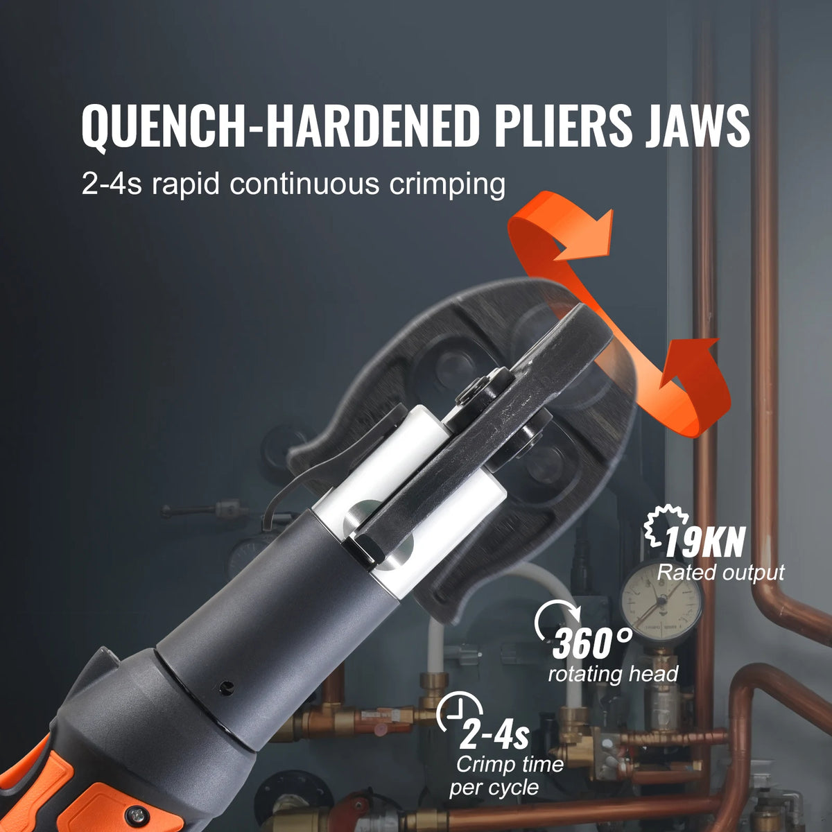 SucceBuy 18V Cordless Electric Pipe Crimping Press Tool