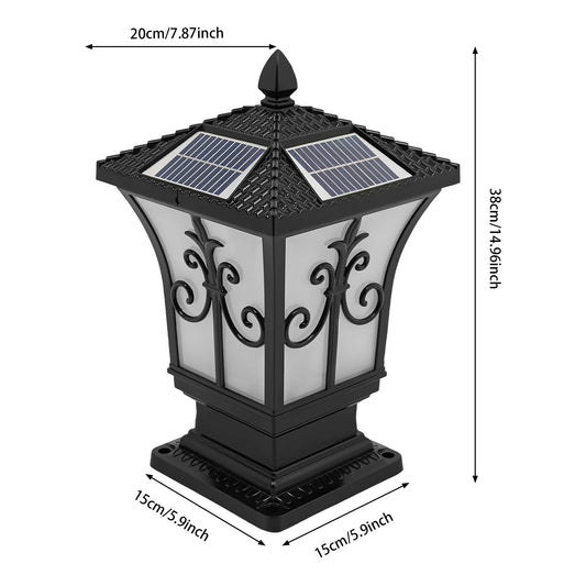 Outdoor Solar Post Light IP44 Waterproof Garden Pillar Lamp