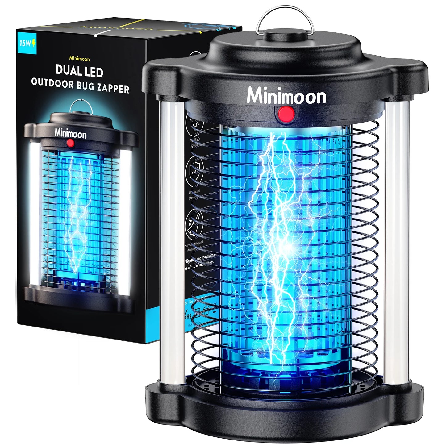 Bug Zapper Outdoor Mosquito Zapper With Led Light 4200V 15W
