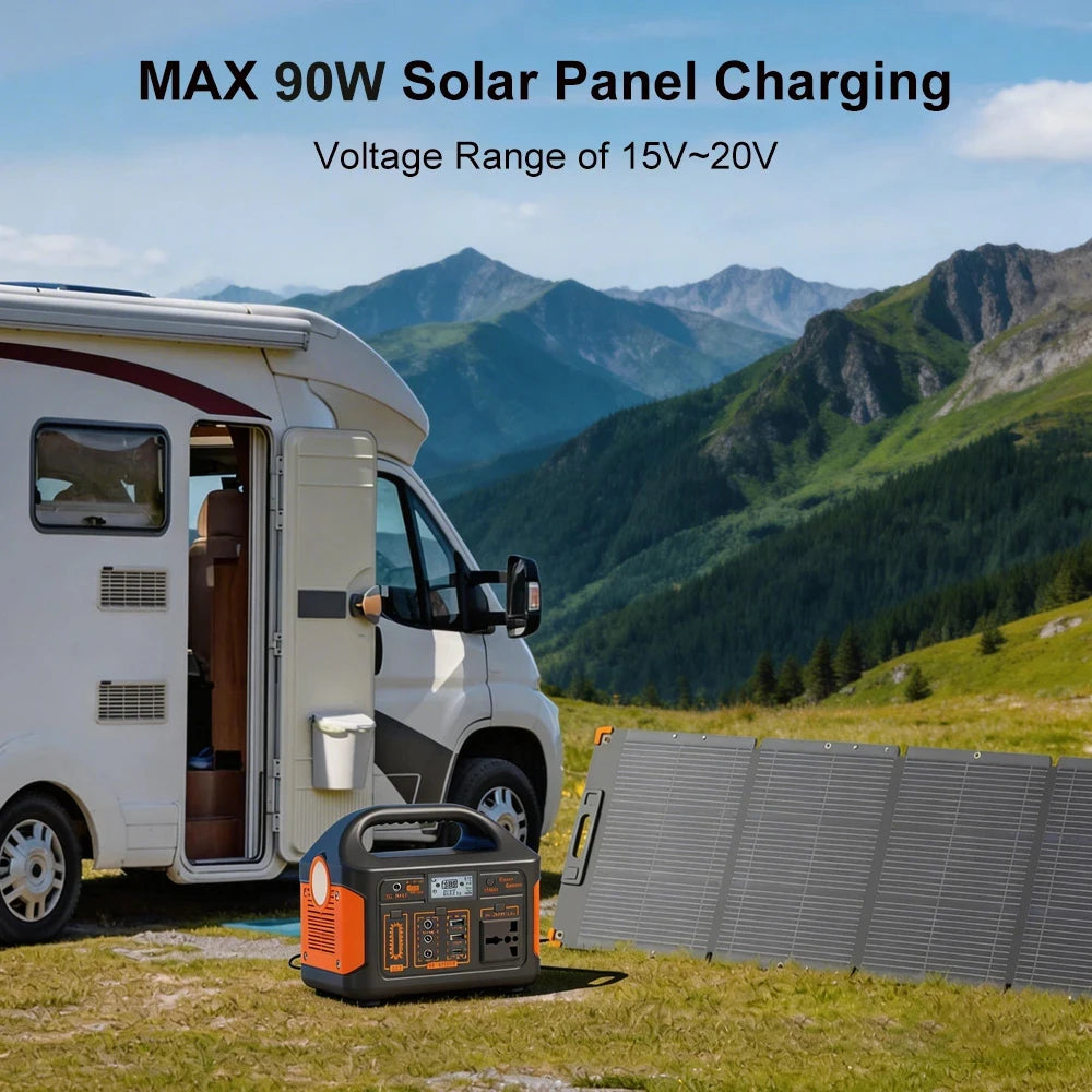 GaiaRay Portable Solar Generator 460.8Wh LiFePO4 Power Station