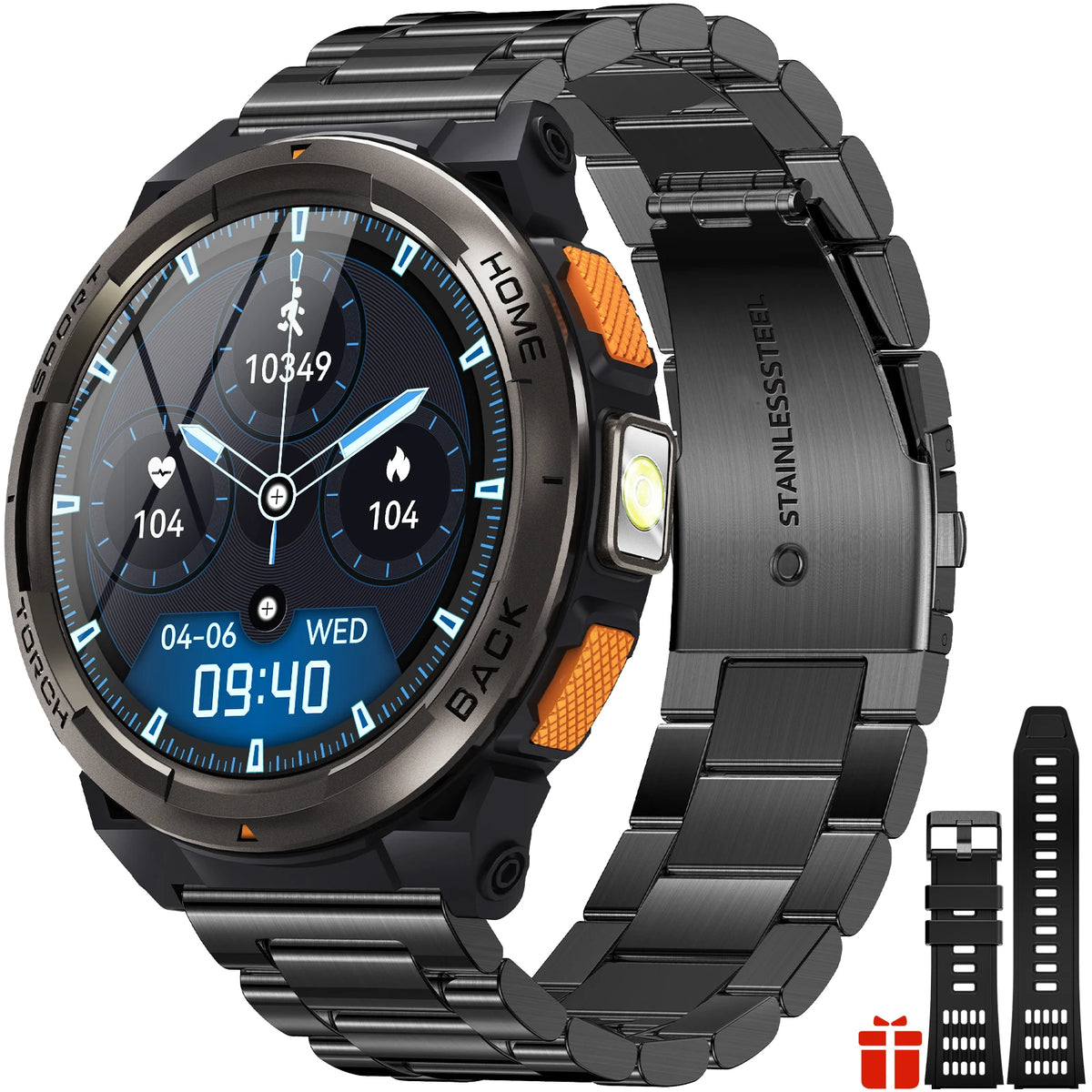 EIGIIS KE5 Smart Watch With Compass Barometer And LED Flashlight