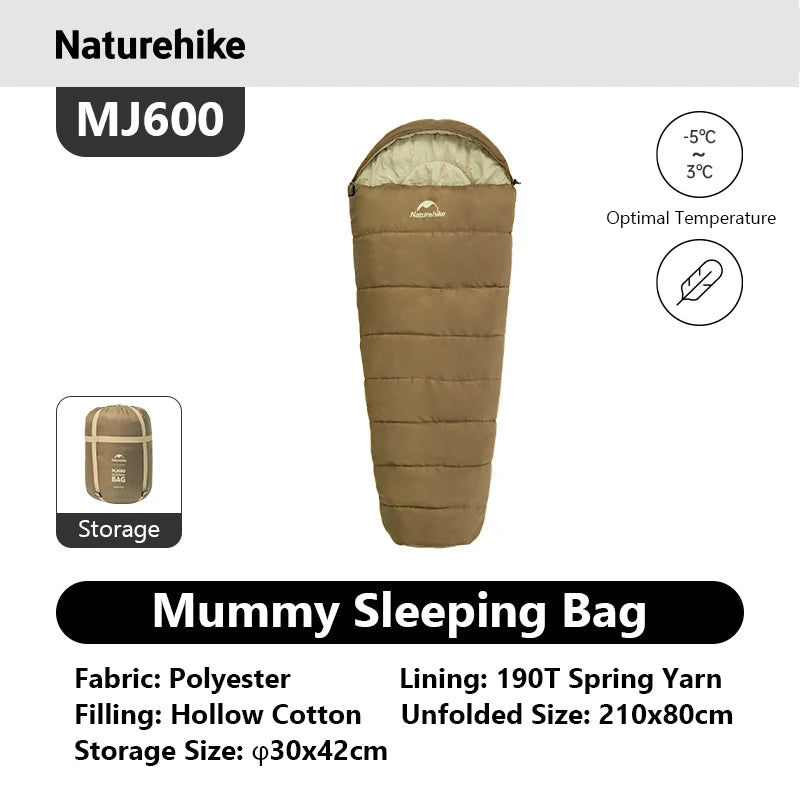 Naturehike Mummy Sleeping Bag Ultra Winter Warm Cold Weather Gear