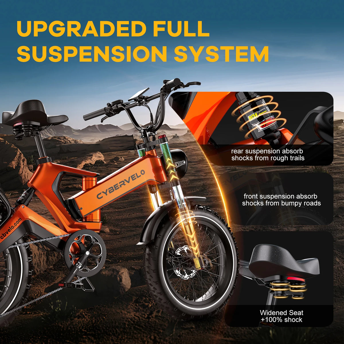 Cybervelo 2000W Peak Motor Foldable Electric Bicycle
