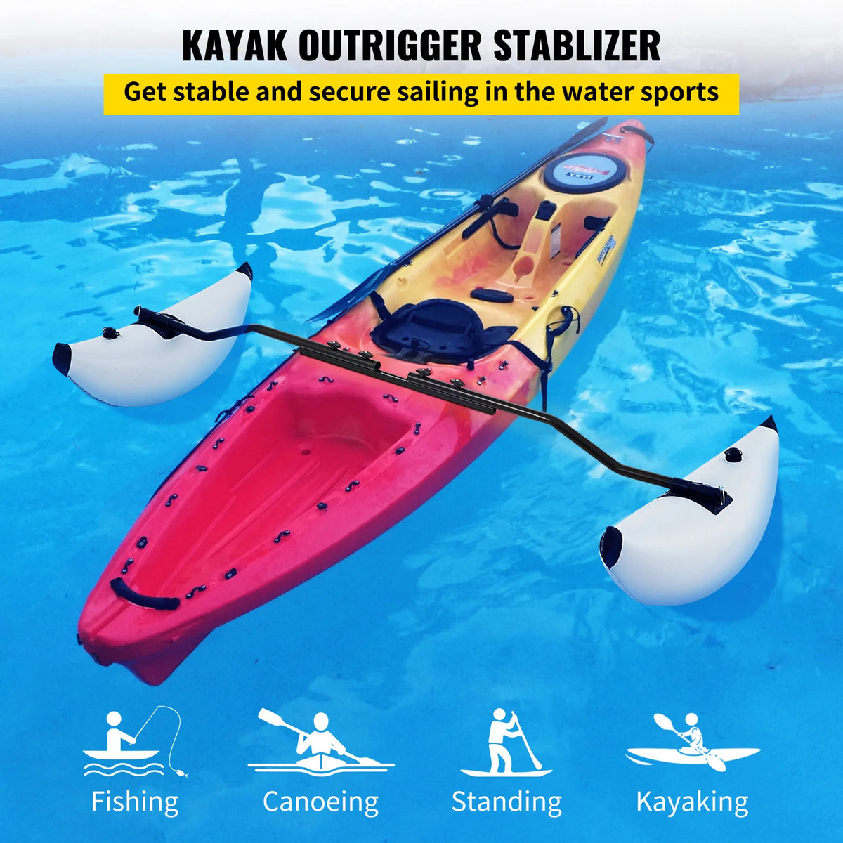 SucceBuy Inflatable Kayak Outrigger Stabilizer Float System