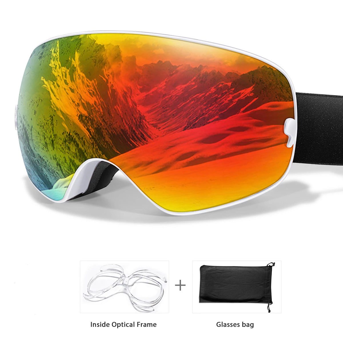 Unisex Winter Ski Goggles With UV400 Antifog Protection