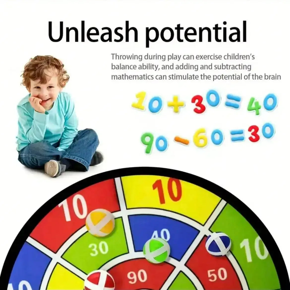 Sticky Ball Dart Board Set for Indoor and Outdoor Fun