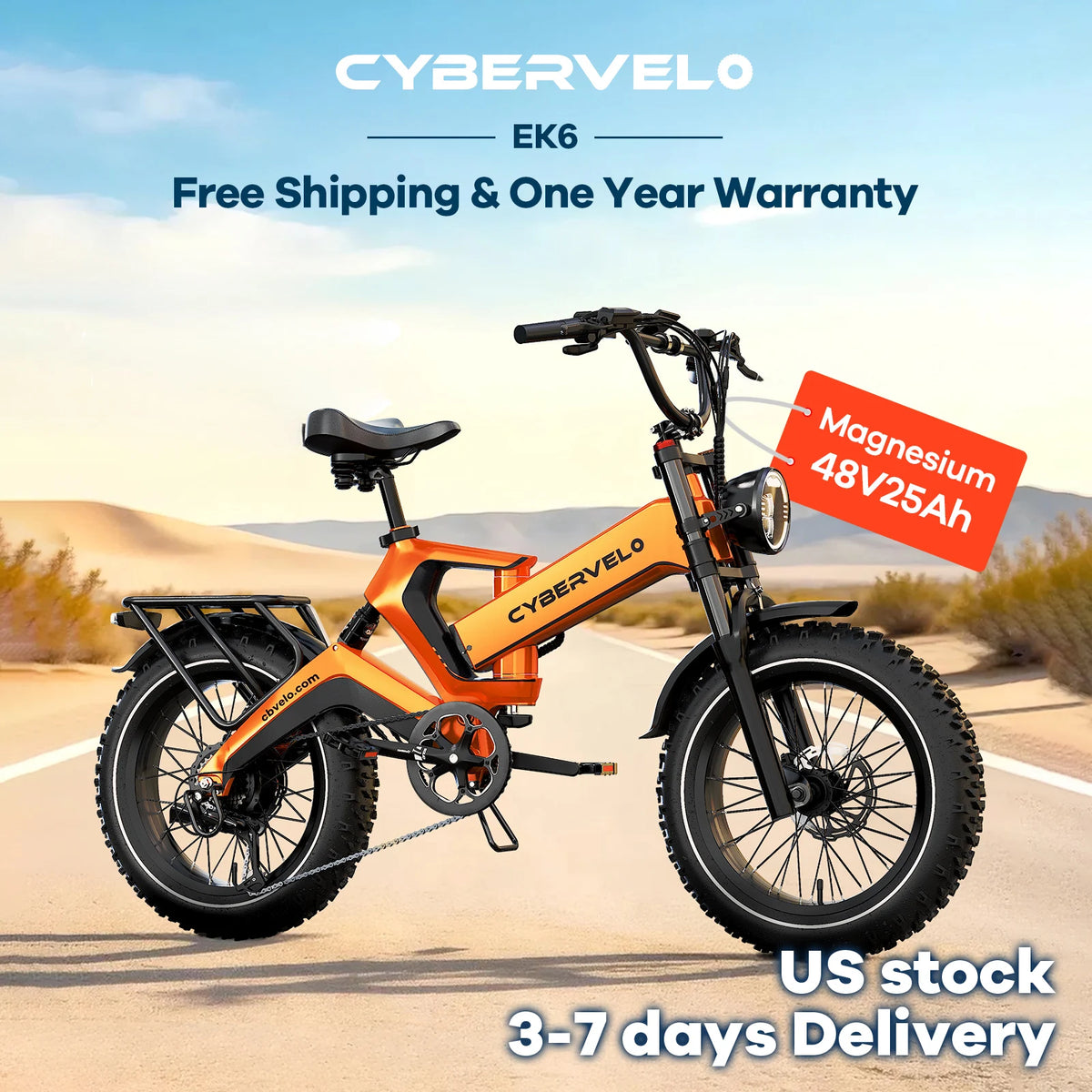 Cybervelo 2000W Peak Motor Foldable Electric Bicycle