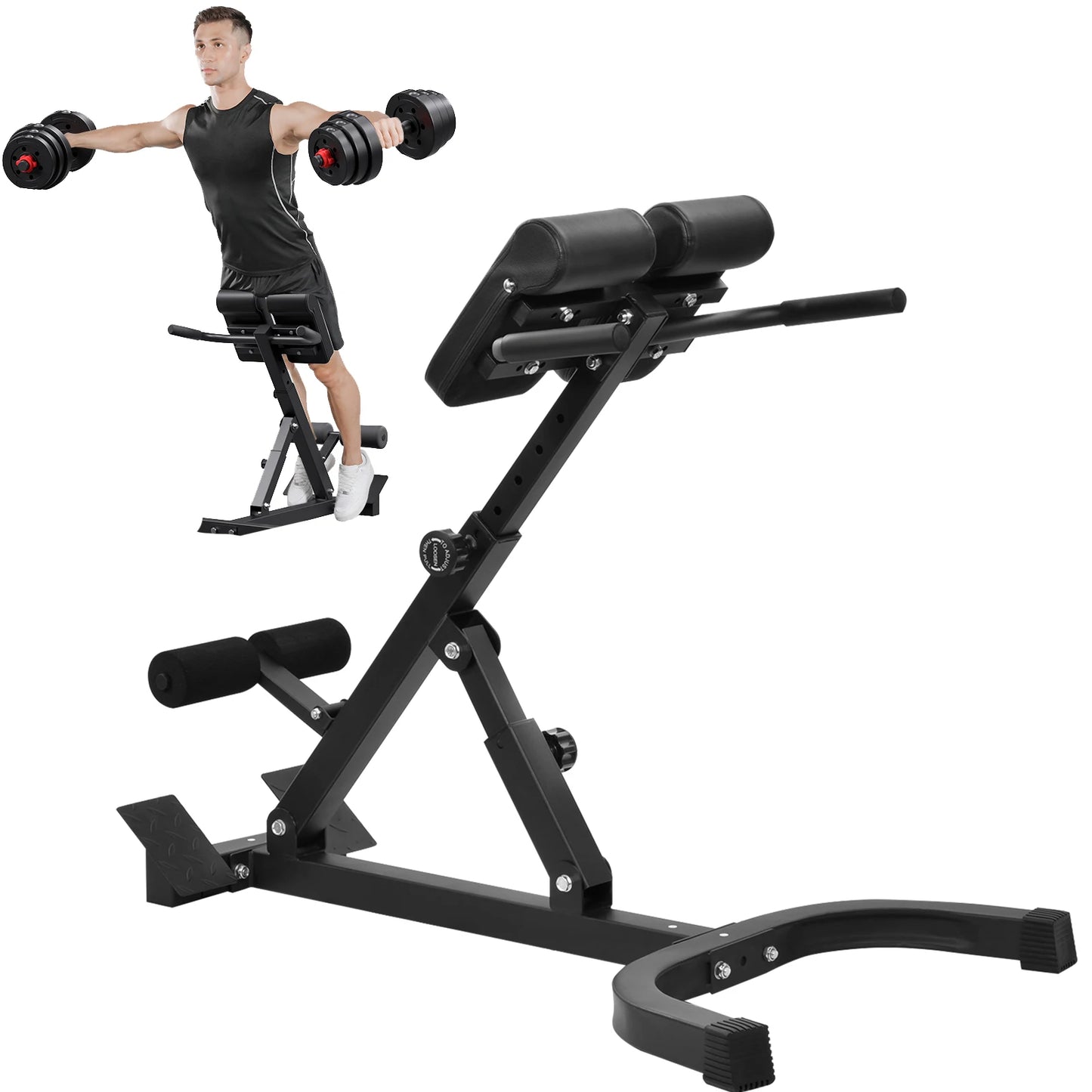 Hyperextension Roman Chair For Home Gym Abs Glutes Hamstrings