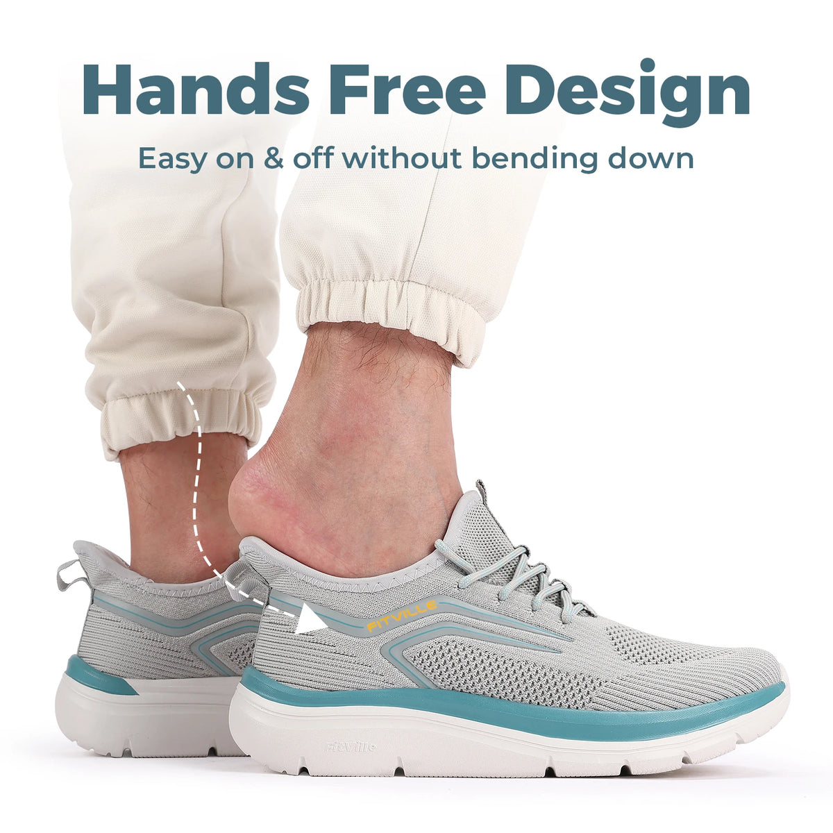 Fitville Cloud Strider Vibes Mens Cushioned Running Sneakers