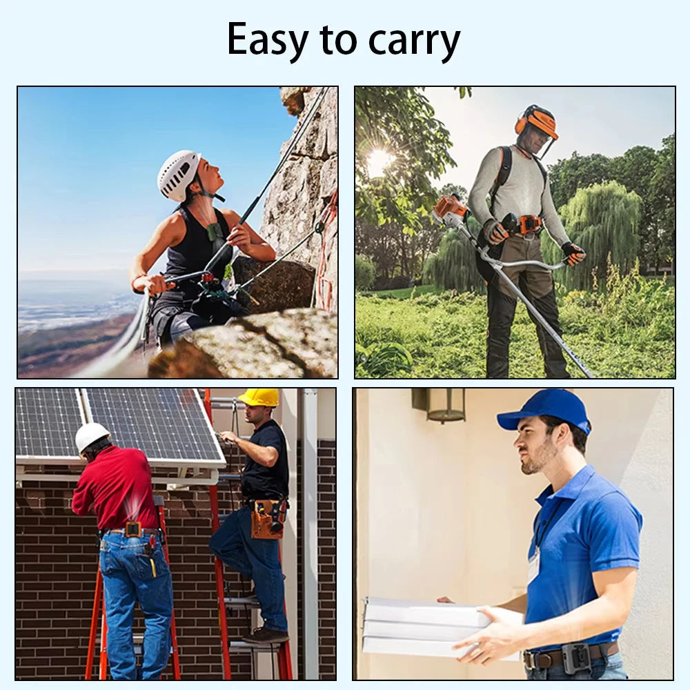 10000mAh Portable Waist Clip Fan Wearable Personal Fan 5 Speed