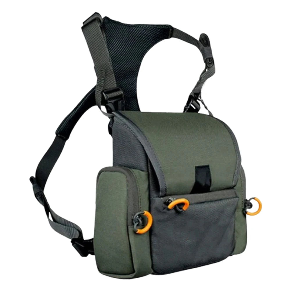 Binocular Harness Chest Pack With Rangefinder Pouch And Rain Cover