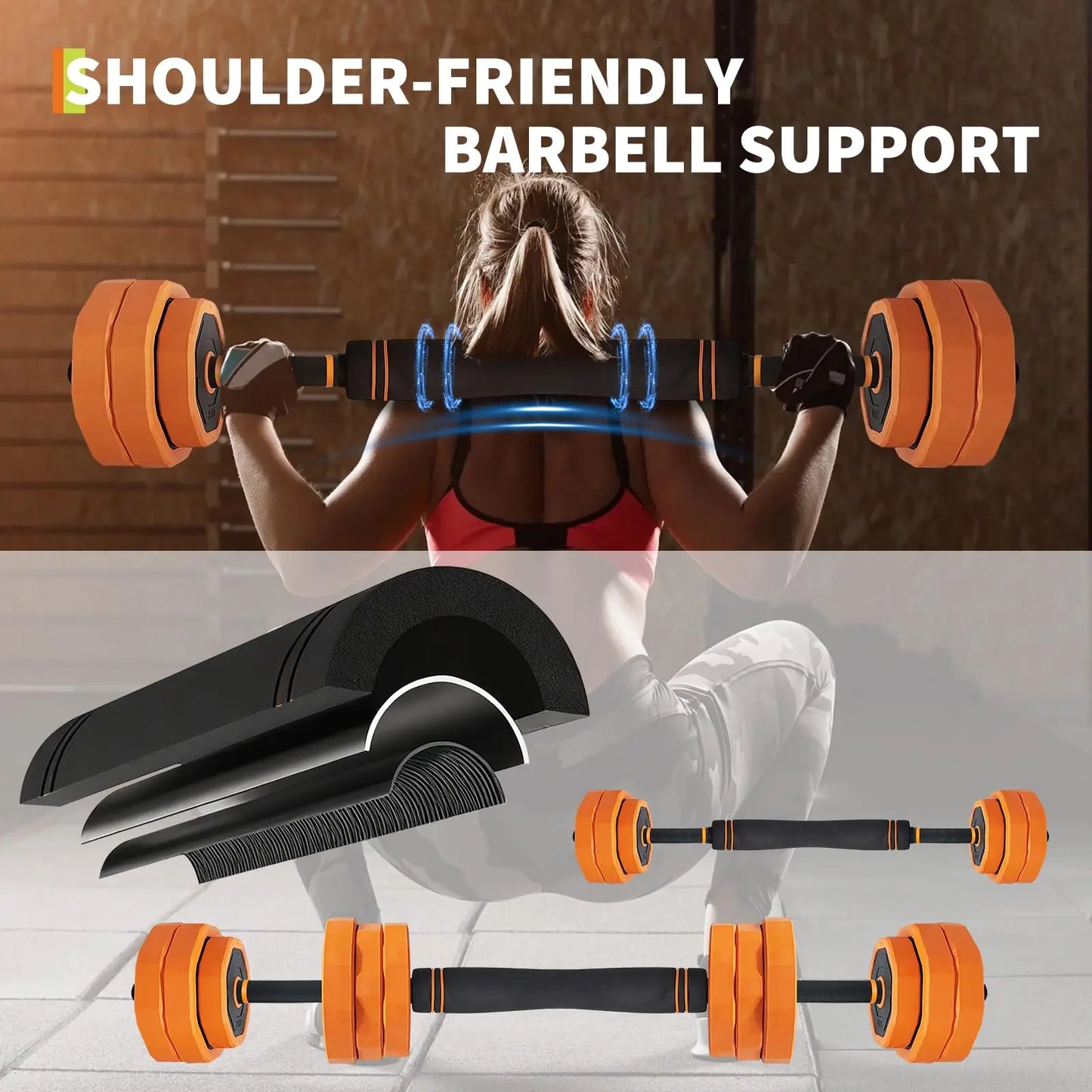Adjustable Dumbbells 4 In 1 Home Gym Set Barbell Kettlebells