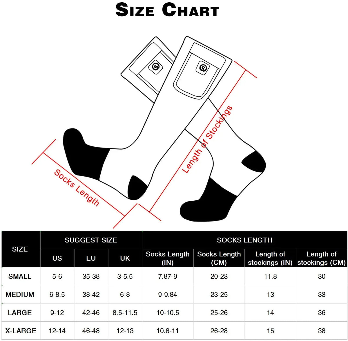 Savior Heated Socks Rechargeable Warm Winter Socks Outdoor Sports