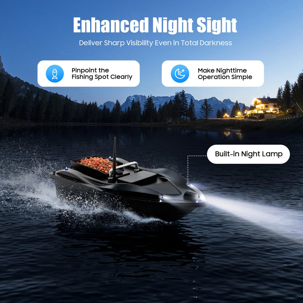 Fishing Bait Boat With GPS And Remote Control For Lakes
