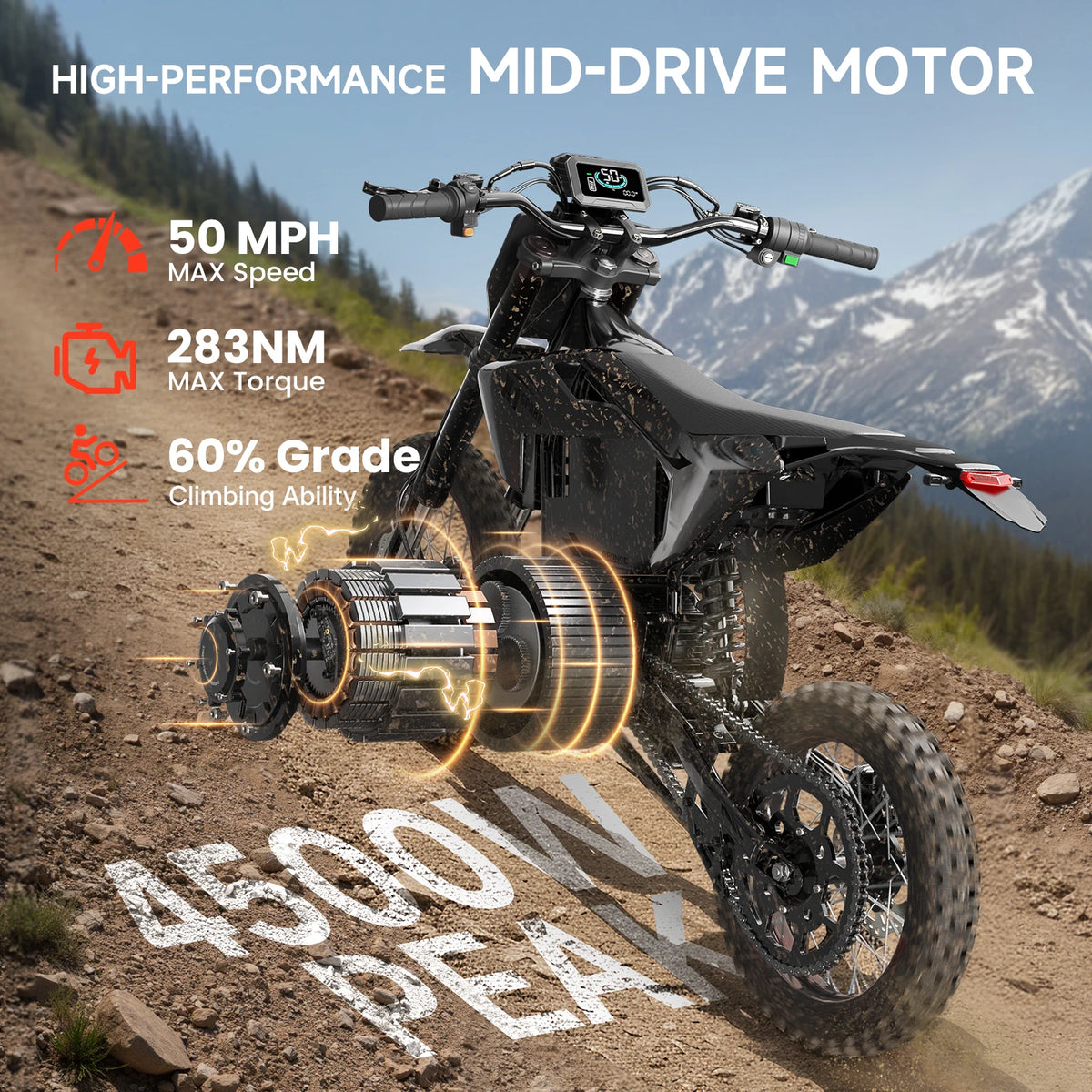 QRONGE X1 Spark High Power Electric Dirt Bike For Adults