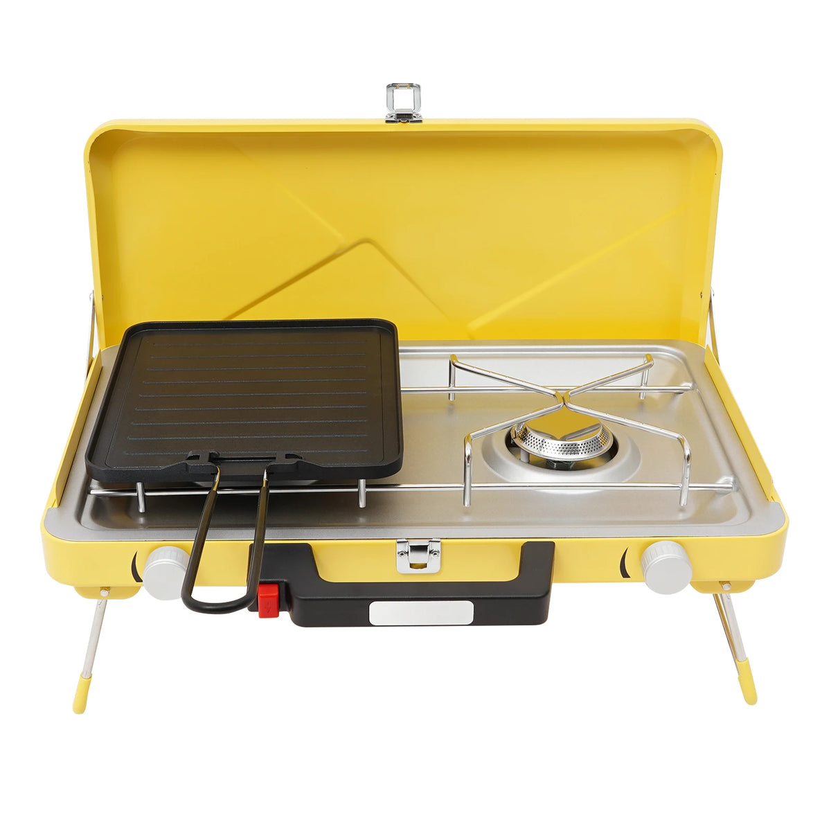Two Burner Camping Stove 3500W Portable Gas Grill With Piezoelectric Ignition