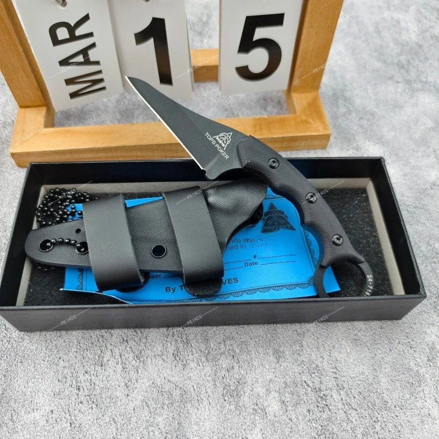 DIY Straight Camping Knife With G10 Handle And Steel Blade