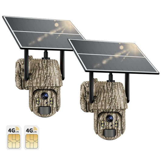 2 Pack 4G LTE Cellular Trail Cameras 2K Outdoor Imaging