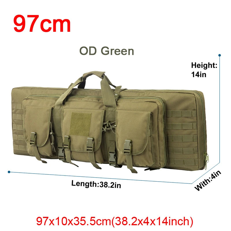 LQARMY Tactical Double Rifle Case Molle Gun Bag Sniper Airsoft