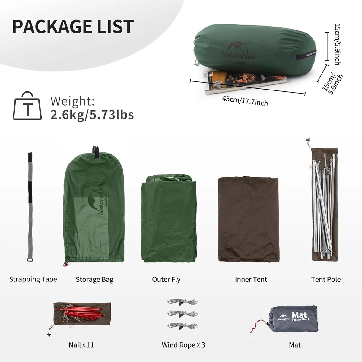 Naturehike Star River Ultralight Two Person Waterproof Double Layer Tent