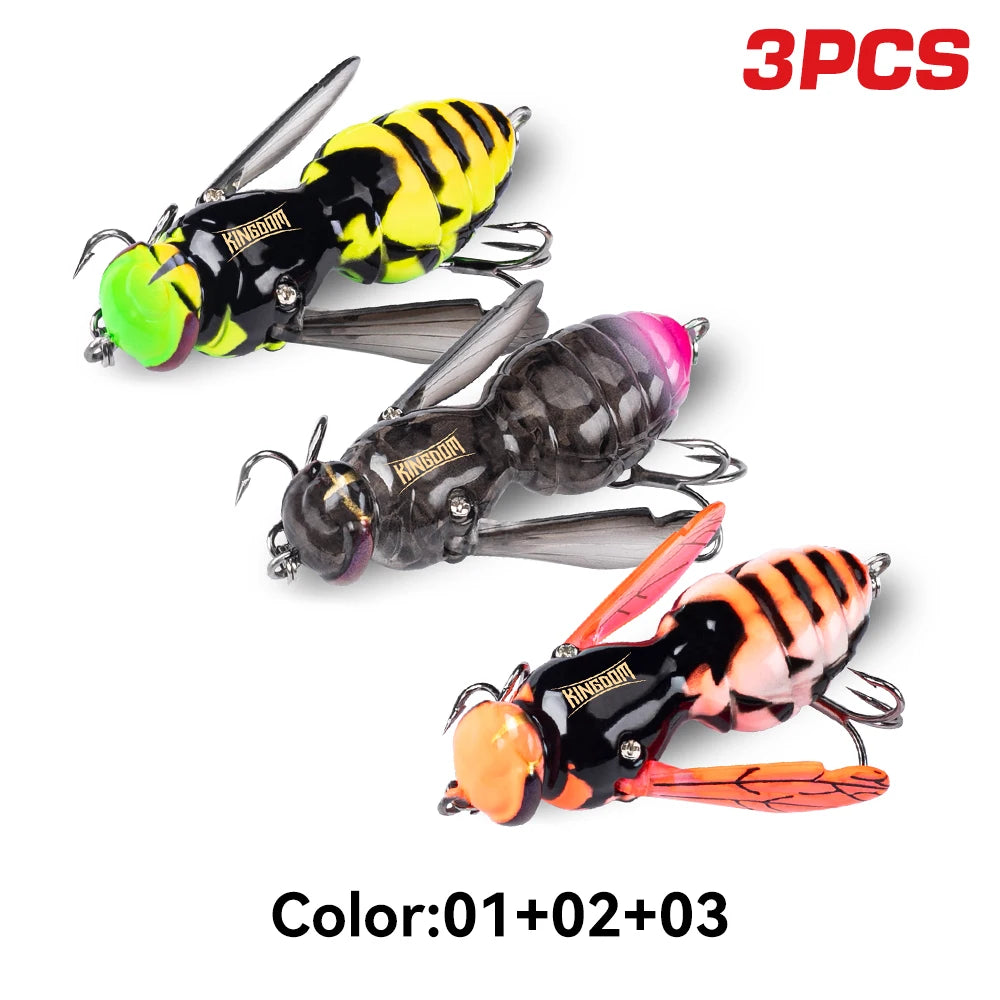 Kingdom Artificial Insect Swimbaits For Bass Pike Fishing