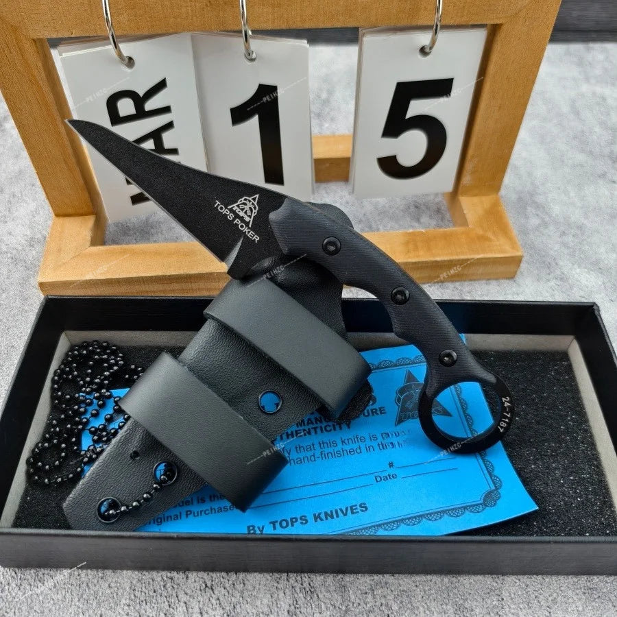 DIY Straight Camping Knife With G10 Handle And Steel Blade